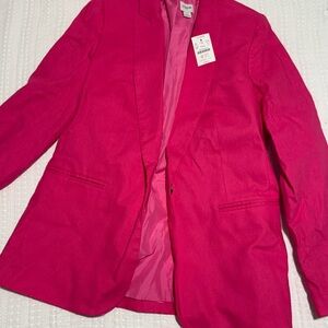 J. Crew pink linen Women's Blazer